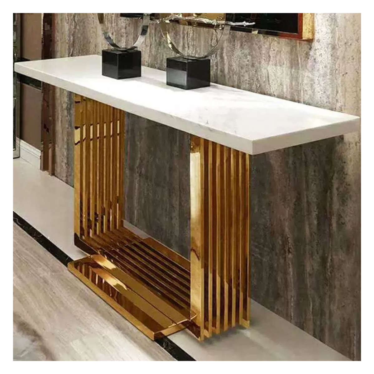 Colonnade Rail Console Side Table